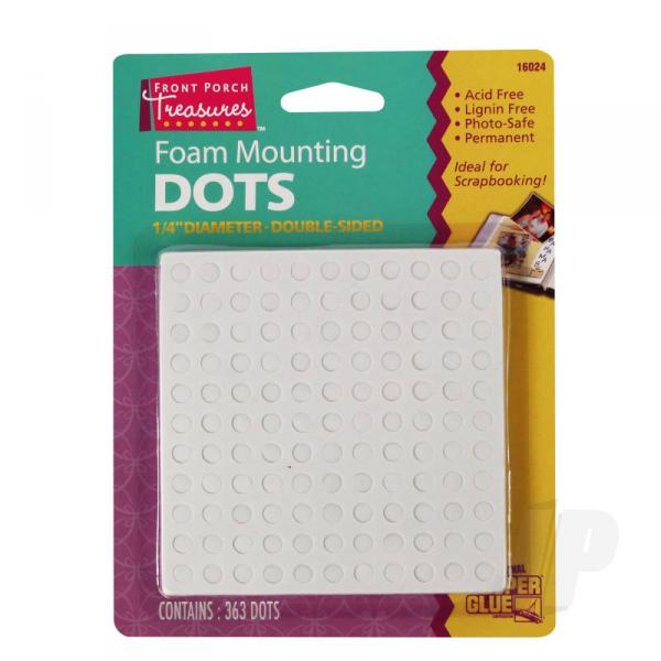 Foam Mounting Dots, Double-Sided, .25in Diameter (363 Dots) - SUP16024