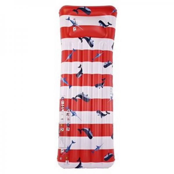 Matelas Aquatique - Baleine Rouge-Blanc - SwimE-3493495