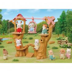 Familias Sylvanian: La tirolesa bebé y el conejito crema bebé