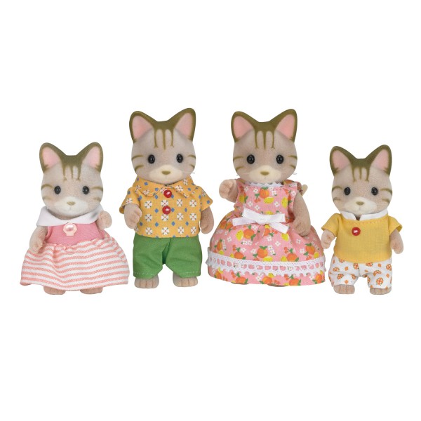 Beschädigte Schachtel: Sylvanian Family 5180: Tigerkatzen-Familie - Epoch-Sylvanian