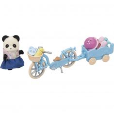 Sylvanian Family 5652 : La fille panda, son vélo et sa remorque