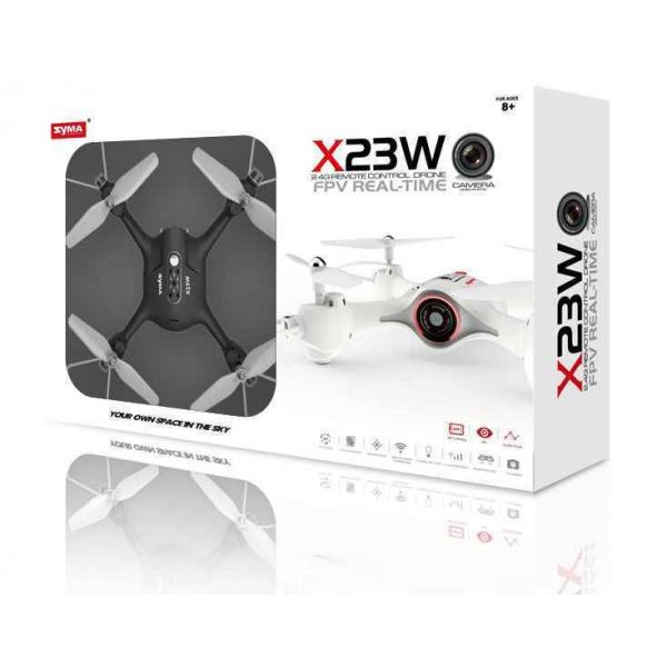 Quadricoptère avec gyroscope + caméra SYMA X23W 2.4G 4 canaux (Noir) - X23W BLACK