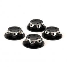 Ecrous borgnes 17mm Noir x4