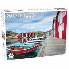 1000 piece puzzle: Fishing huts