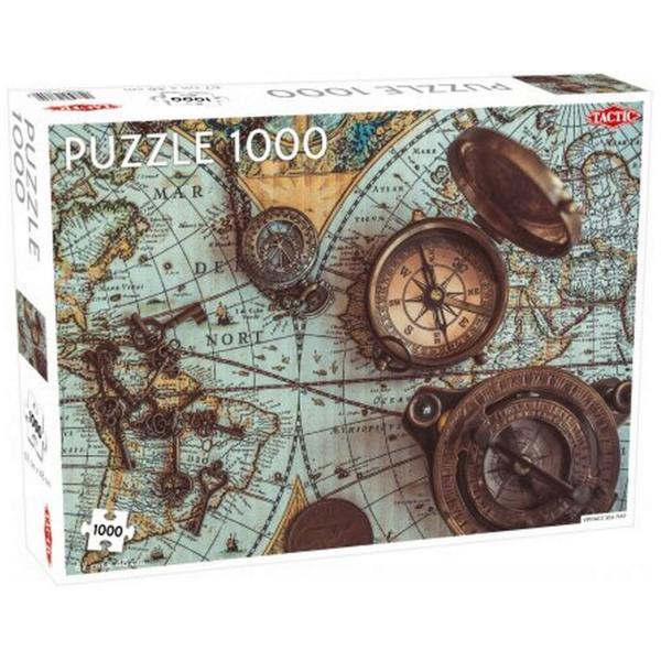 Puzzle 1000 pièces : Carte de la mer vintage - Tactic-56756