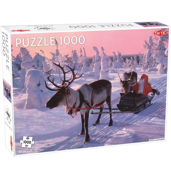 1000 pieces puzzle: Santa Claus in a sleigh - Tactic-56239