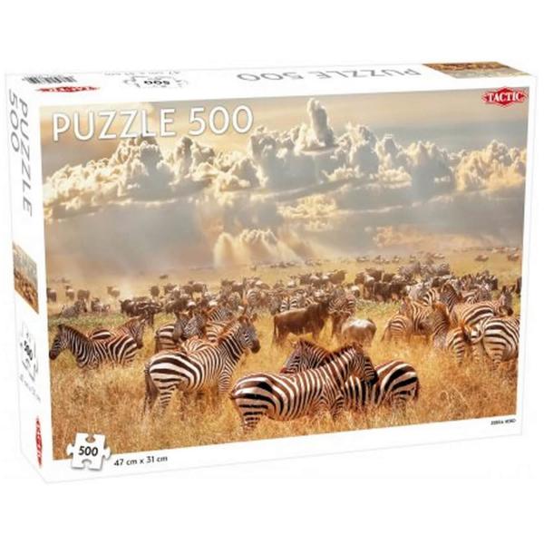 500 piece puzzle: Herd of zebras - Tactic-56655