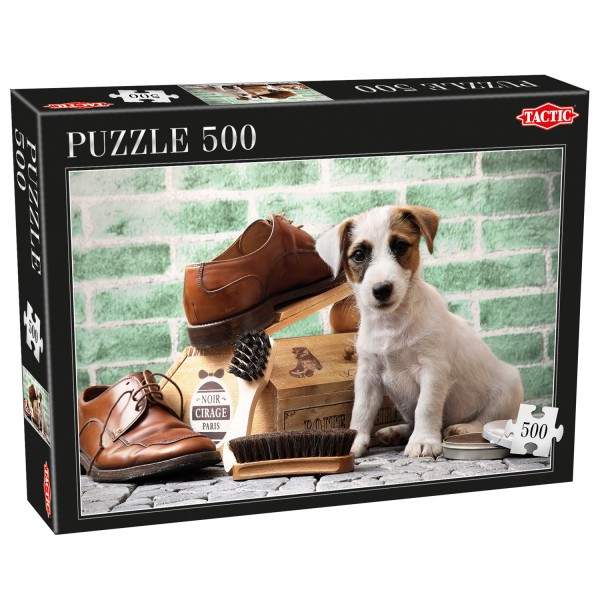Puzzle 500 pièces : Le chien cireur de chaussures - Tactic-53339