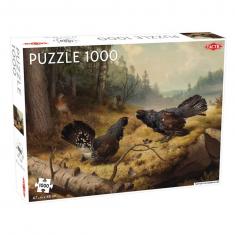 Puzzle 1000 pièces : Combattre le Grand Tétras