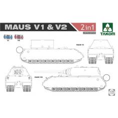 WWII  Maus V1 & V2  2 in 1 (Limited Edition) - 1:35e - Takom