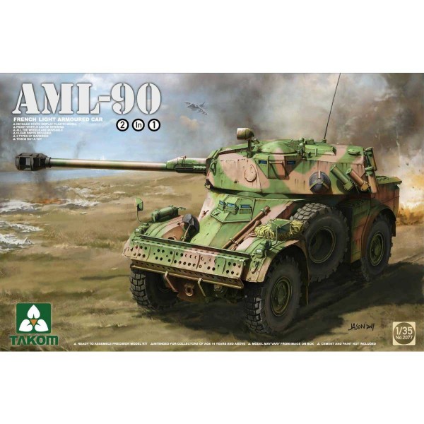 Maquette Véhicule Militaire : AML-90 de l'armée française - Takom-TAKOM2077