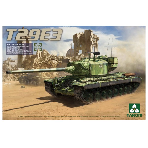 Maqueta de tanque pesado: Tanque pesado estadounidense T29E3 - Takom-TAKOM2064