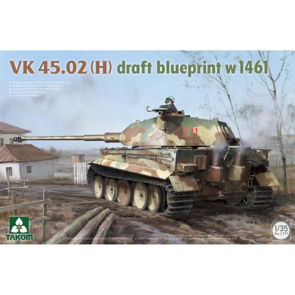 Maquette char : VK 45.02 Draft Blueprint w 1461 - TAKOMTAK-2191