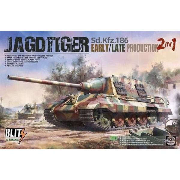 Sd.Kfz.186 Jagdtiger early/late production 2 in 1 - 1:35e - Takom - TAK8001