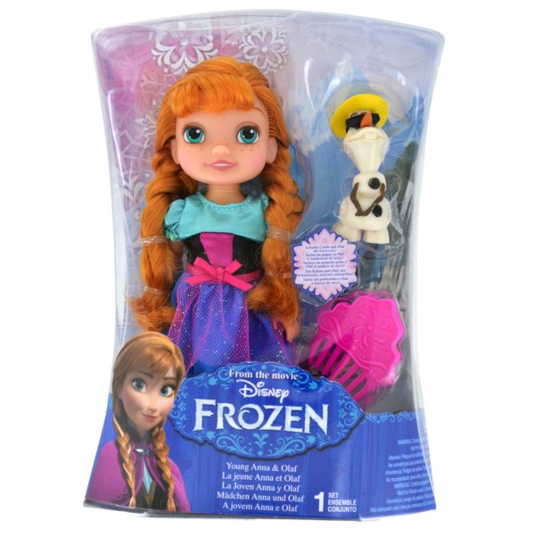Poupée La Reine des Neiges (Frozen) 17 cm : La jeune Anna et Olaf - Jakks-31004-Anna