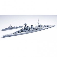 Ship model: British Battle Cruiser Hood & E Class Destroyer