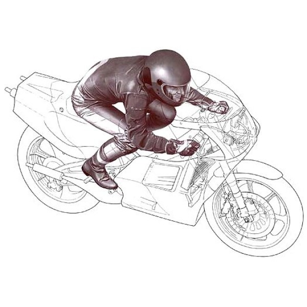 Figurine pilote moto ligne droite 1/12 - Tamiya-14123
