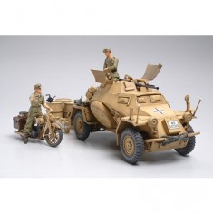 Modell Sd.Kfz.222 Nordafrika mit Figuren