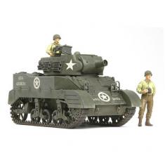 Maquette véhicule militaire : Obusier US M8 et figurines