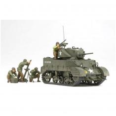 Maquette char : M5A1 et figurines