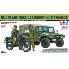 Maquette char : JGSDF Reconnaissance Motorcycle & High Mobility Vehicle Set