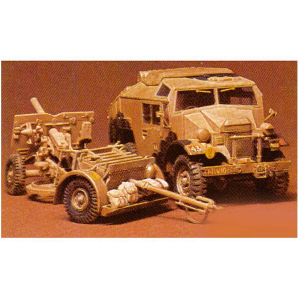 Maquette véhicule militaire : Canon 25pdr et tracteur - Tamiya-35044
