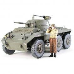 Maquette véhicule militaire : Automitrailleuse Us M8   