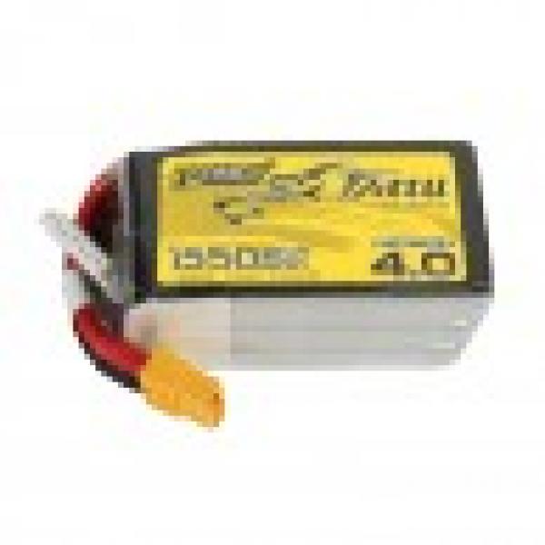 Batterie Lipo Tattu R-Line Version 4.0 - 1550mAh 22.2V 130C 6S1P Prise XT60 - TAA15506S13X6
