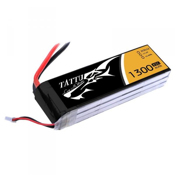 TATTU 1300mAh 11.1V 45C 3S1P Lipo Battery Pack - TA-45C-1300-3S1P