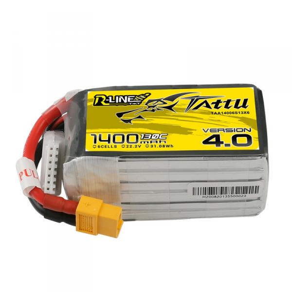 Tattu Accu Lipo 1400mAh 22.2V 6S 130C  - TA-RL-130C-1400-6S1P