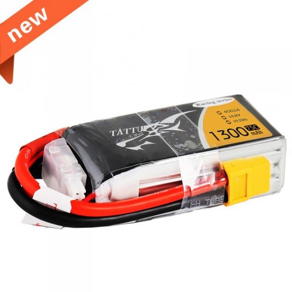 Tattu 1300mAh 14.8V 75C 4S1P Lipo Battery--Specially Made for Victory Limited Edition - TA-75C-1300-4S1P-R