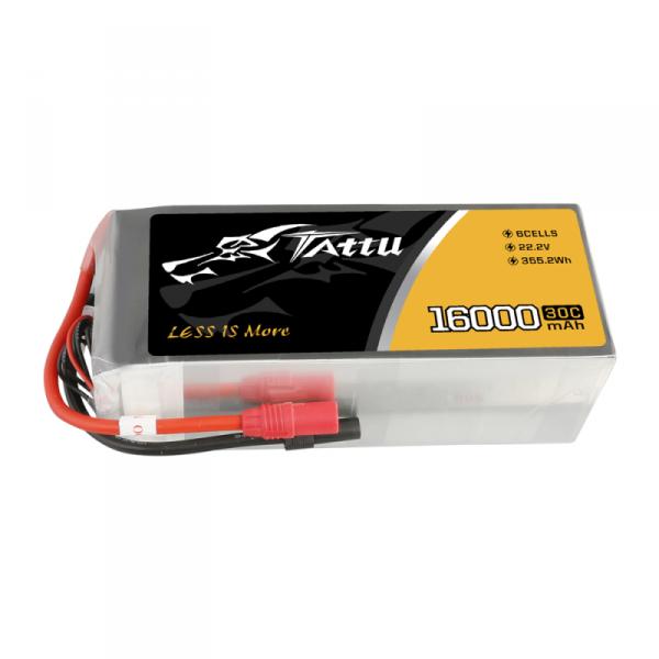 Tattu Batterie Lipo 16000mAh 22.2V 30C 6S1P Prise AS150+XT150 - TA-30C-16000-6S1P-AS150