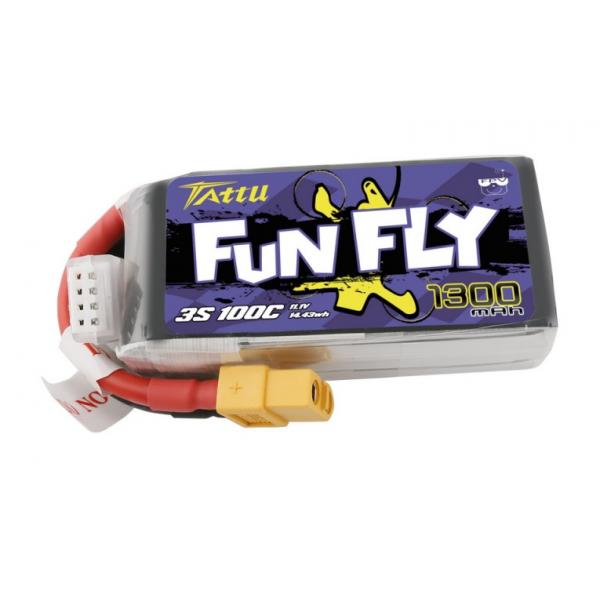 Tattu Funfly Series 1300mAh 11.1V 100C 3S1P XT60 - TA-FF-100C-1300-3S1P