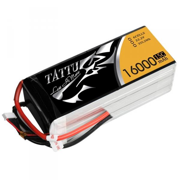 Tattu 16000mAh 22.2V 15/30C 6S1P Lipo Battery Pack - TA-15C-16000-6S1P