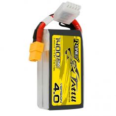 Batterie Lipo Tattu R-Line Version 4.0 1400mAh 14.8V 130C 4S1P Prise XT60