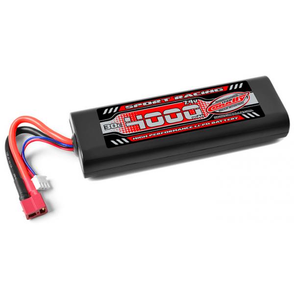 Lipo 2S 7.4V 4000mAh 30C Hardcase Dean Sport Racing - C-49024-D