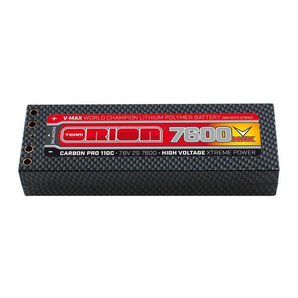 Carbon Pro V-Max LiPo 7600 110C 7.6V 2S Tubes - ORI14070