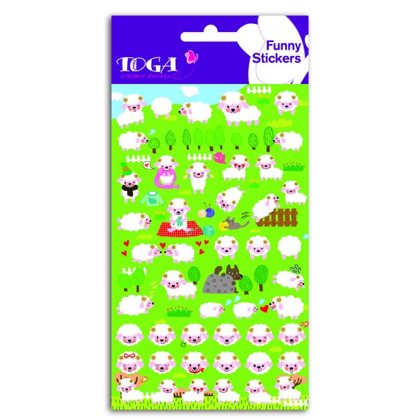Funny stickers : Embellissement - Moutons - TeoZina-SFG07
