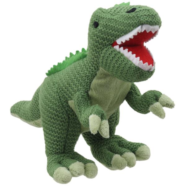 Gestrickt - T-Rex, Klein, Grün - PuppetCompany-2173653