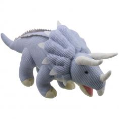 Gestrickt - Triceratops, Klein, Blau