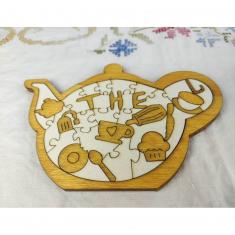 Puzzle posavasos x2: tetera
