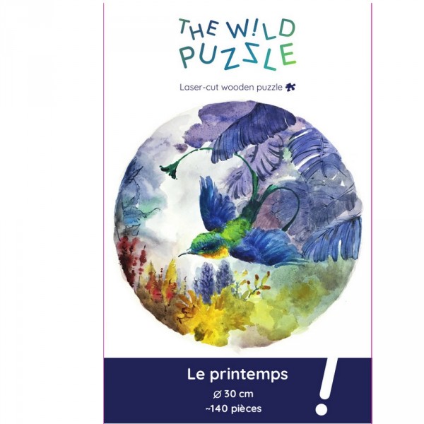 140 wooden pieces puzzle: Spring - Wildpuzzle-Printemps