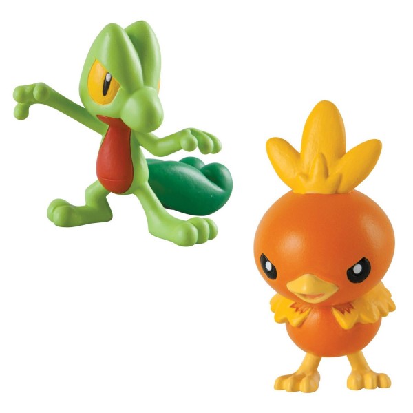 Figurines de Combat  Pokemon : Arcko vs Poussifeu - Tomy-T18445-T18447
