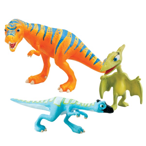 Figurines Dino Train : Mme Ptéranodon, Boris et Oren - Tomy-LC53051