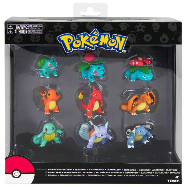 Figurines Pokemon : Mega diorama : Bulbizar, Herbizarre, Florizarrre et Salamèche - Tomy-T19050-3