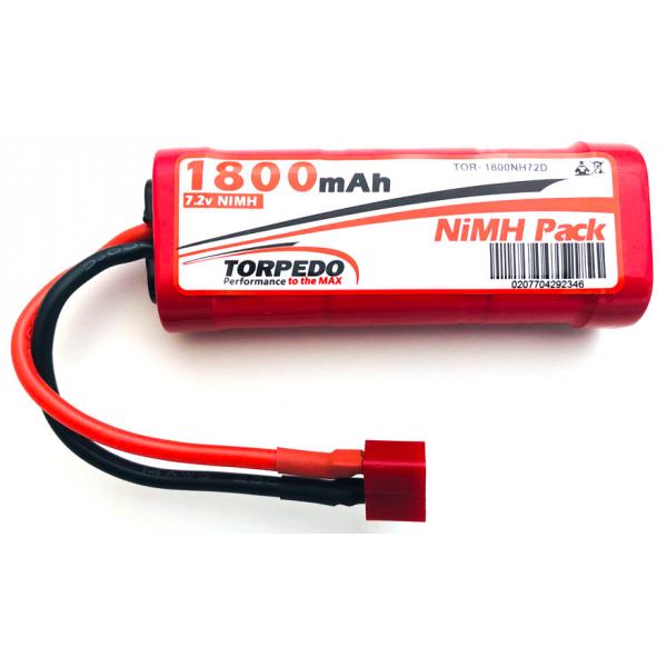 Accu Nimh 1800mAh 7.2V Tplug-Dean Torpedo - TOR-1800NH72D