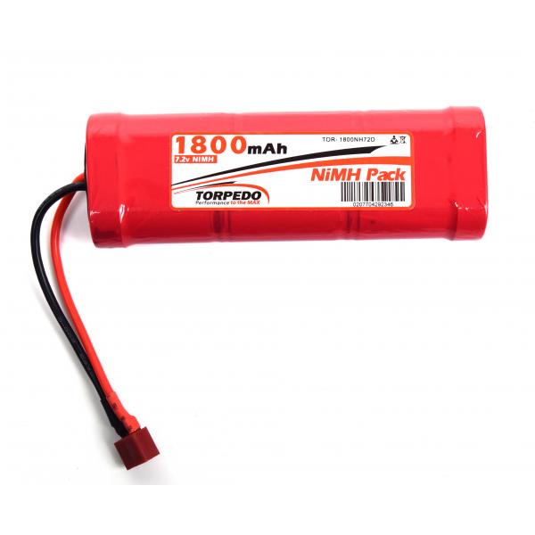 Accu Nimh 1800mAh 7.2V Tplug-Dean Torpedo - TOR-1800NH72D-L