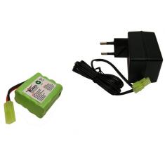 Combo batterie 9.6V 650mAh + Chargeur 220V