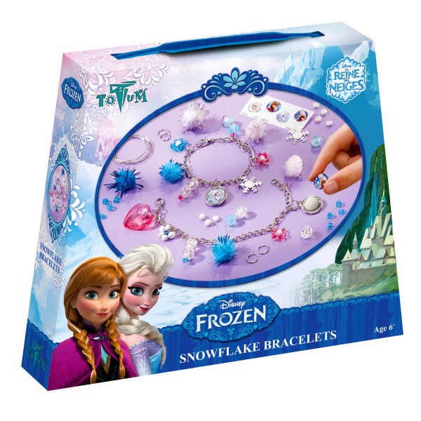 Kit créatif La Reine des Neiges (Frozen) : Bracelets flocon de neige - Totum-BJ680005
