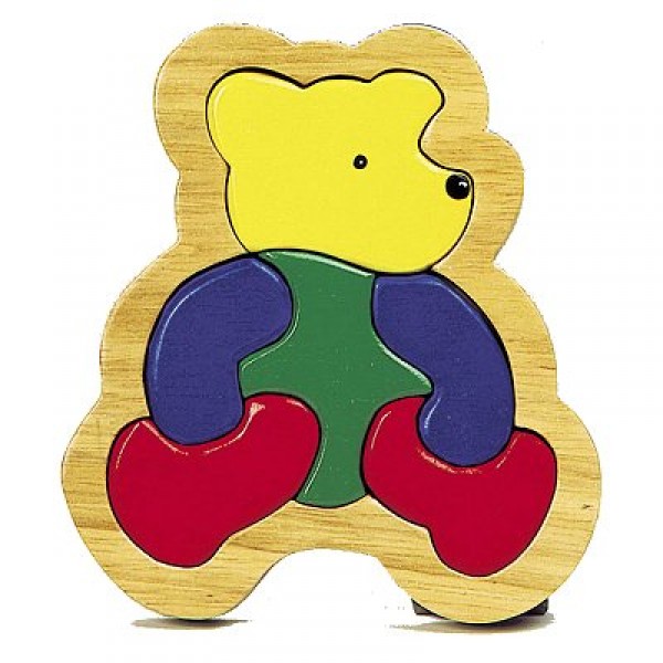 Puzzle 6 pièces en bois : L'ours - Dam-86GK049